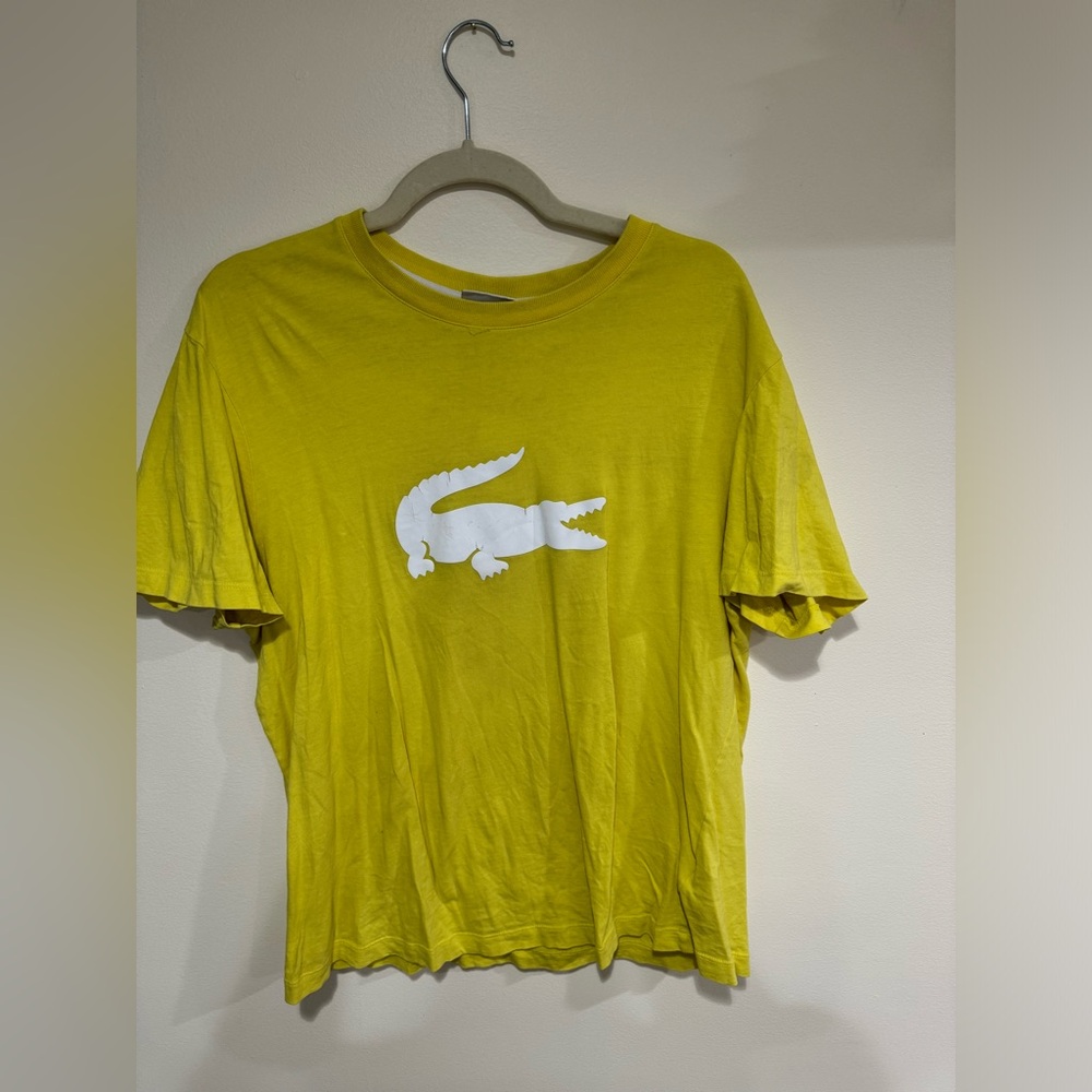 yellow lacoste shirt